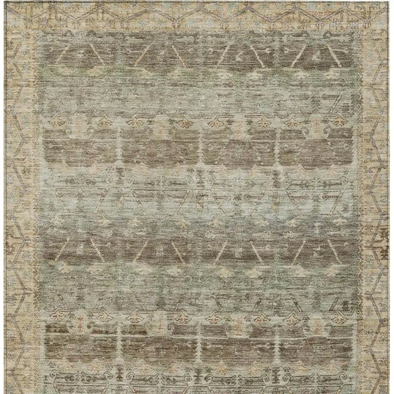 3' X 5' Chocolate And Brown Tribal Washable Indoor Outdoor Area Rug Homeroots Outdoor