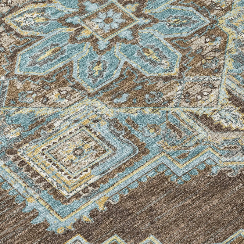 3' X 5' Chocolate And Coffee Oriental Washable Indoor Outdoor Area Rug Homeroots Outdoor