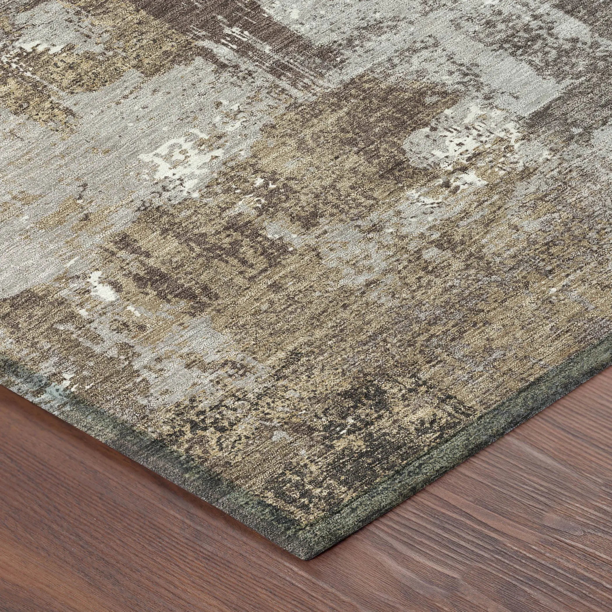 3' X 5' Chocolate And Ivory Abstract Washable Indoor Outdoor Area Rug Homeroots Outdoor