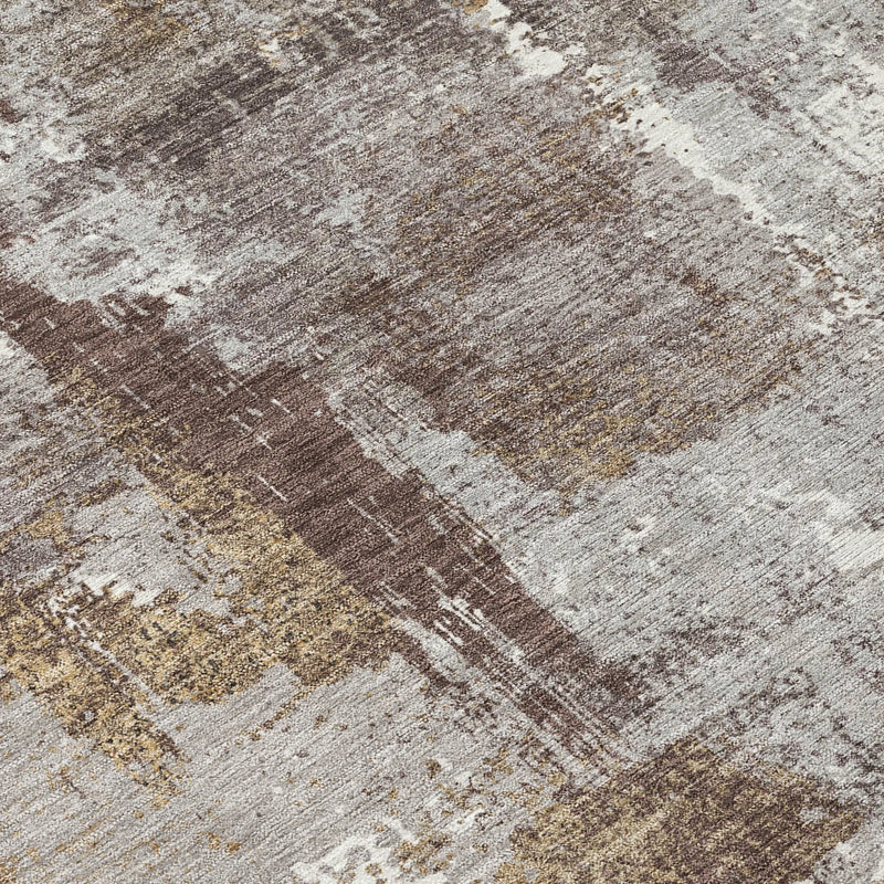 3' X 5' Chocolate And Ivory Abstract Washable Indoor Outdoor Area Rug Homeroots Outdoor