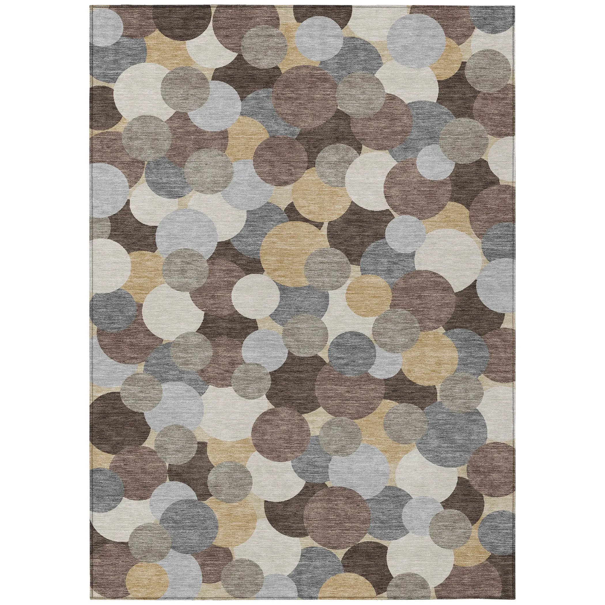 3' X 5' Chocolate And Ivory Geometric Washable Indoor Outdoor Area Rug Homeroots Outdoor