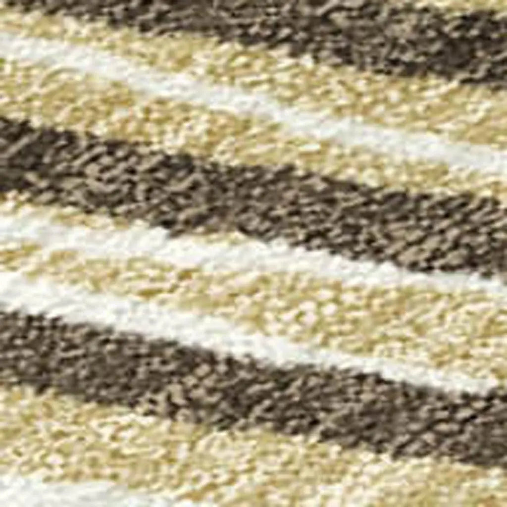 3' X 5' Chocolate And Ivory Geometric Washable Indoor Outdoor Area Rug Homeroots Outdoor