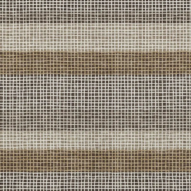 3' X 5' Chocolate And Ivory Striped Washable Indoor Outdoor Area Rug Homeroots Outdoor