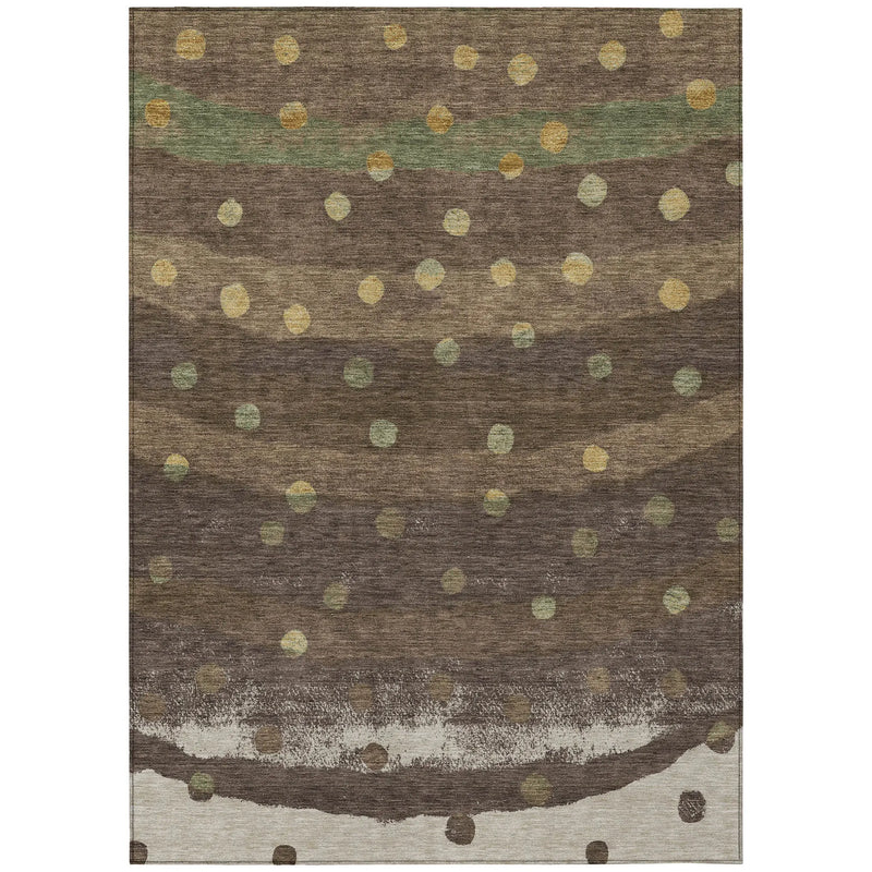 3' X 5' Chocolate And Navy Blue Striped Washable Indoor Outdoor Area Rug Homeroots Outdoor