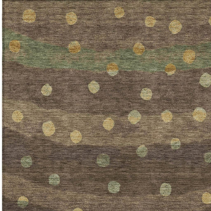 3' X 5' Chocolate And Navy Blue Striped Washable Indoor Outdoor Area Rug Homeroots Outdoor