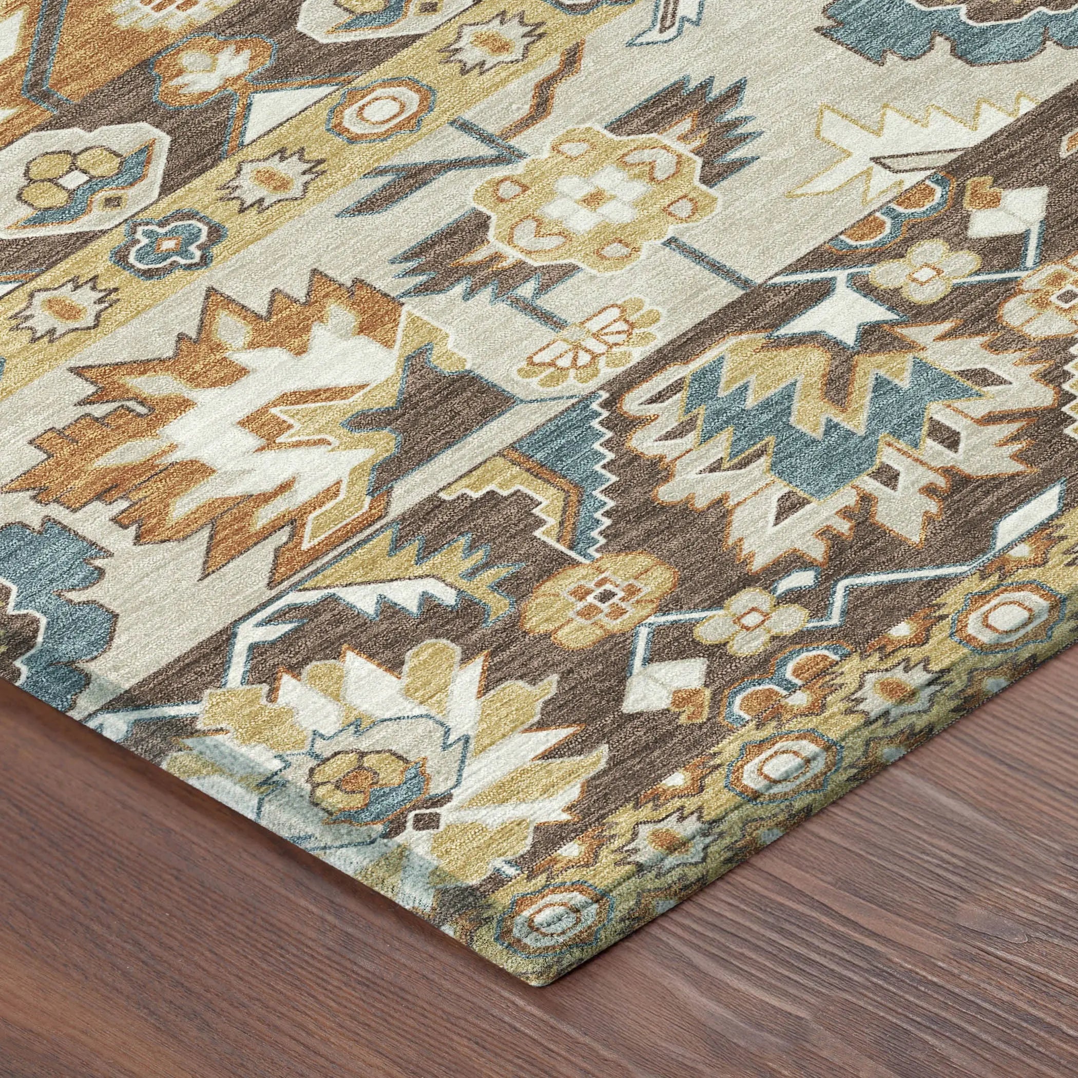 3' X 5' Chocolate And Orange Cactus Washable Indoor Outdoor Area Rug Homeroots Outdoor