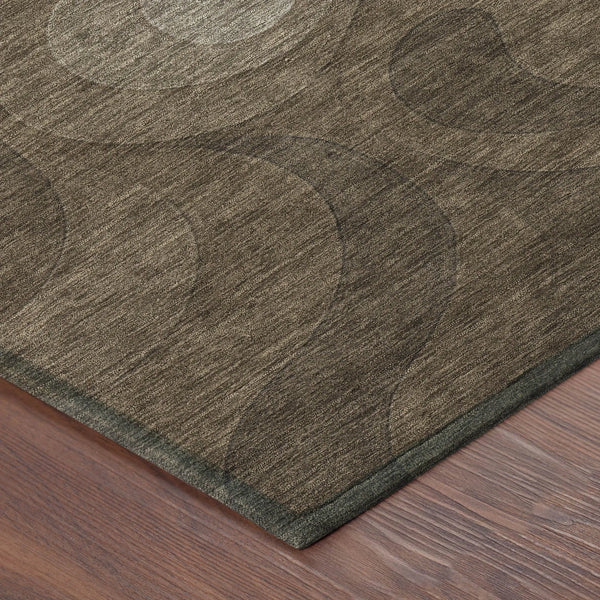 3' X 5' Chocolate And Sky Blue Abstract Washable Indoor Outdoor Area Rug Homeroots Outdoor