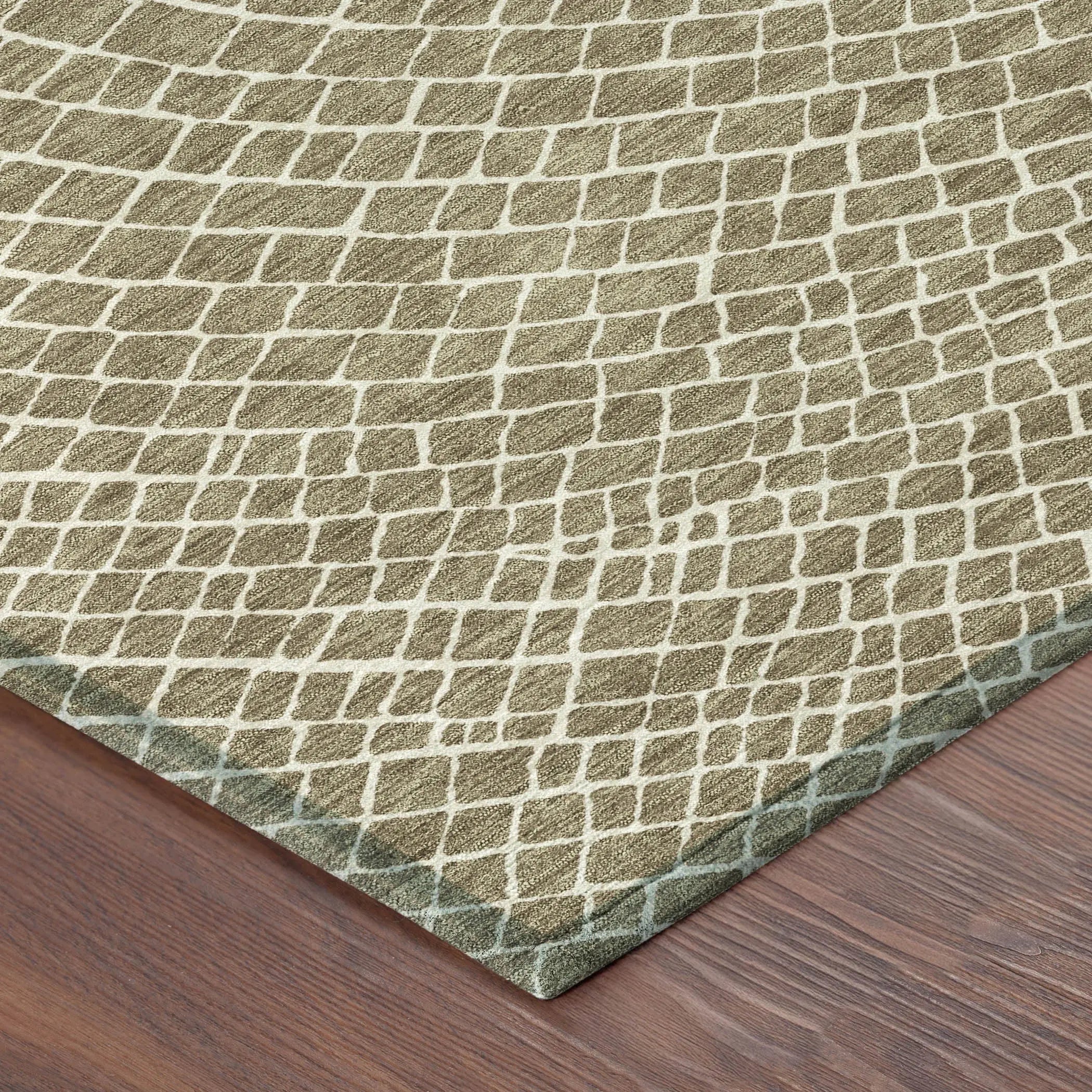 3' X 5' Coffee And Ivory Geometric Washable Indoor Outdoor Area Rug Homeroots Outdoor