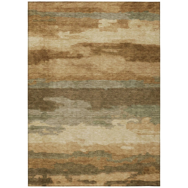 3' X 5' Copper And Orange Abstract Washable Indoor Outdoor Area Rug Homeroots Outdoor