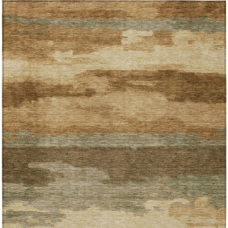 3' X 5' Copper And Orange Abstract Washable Indoor Outdoor Area Rug Homeroots Outdoor