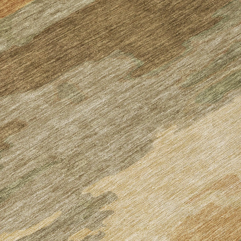 3' X 5' Copper And Orange Abstract Washable Indoor Outdoor Area Rug Homeroots Outdoor