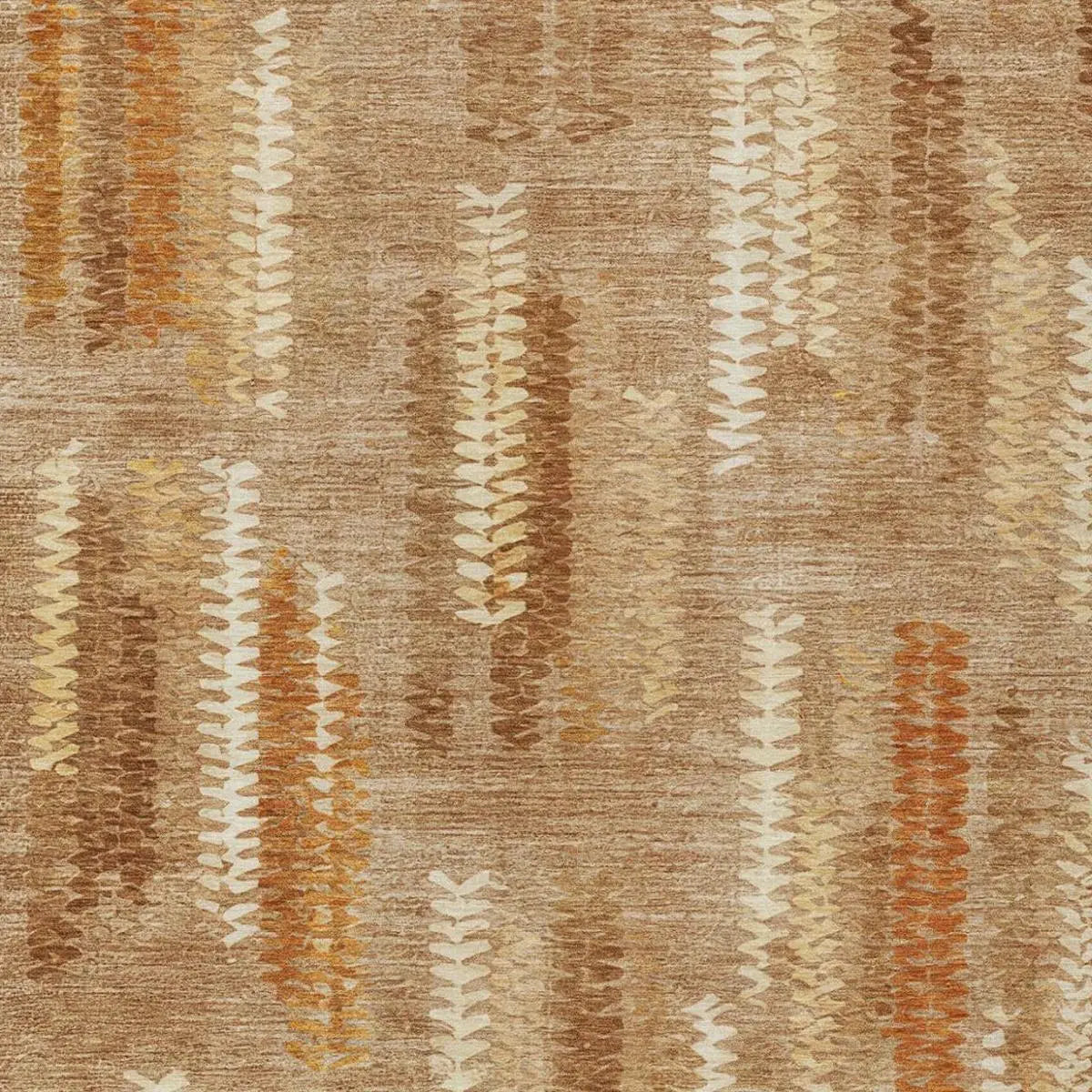 3' X 5' Copper And Orange Abstract Washable Indoor Outdoor Area Rug Homeroots Outdoor