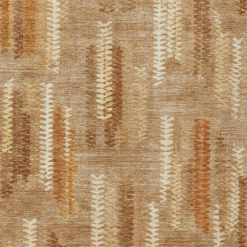 3' X 5' Copper And Orange Abstract Washable Indoor Outdoor Area Rug Homeroots Outdoor