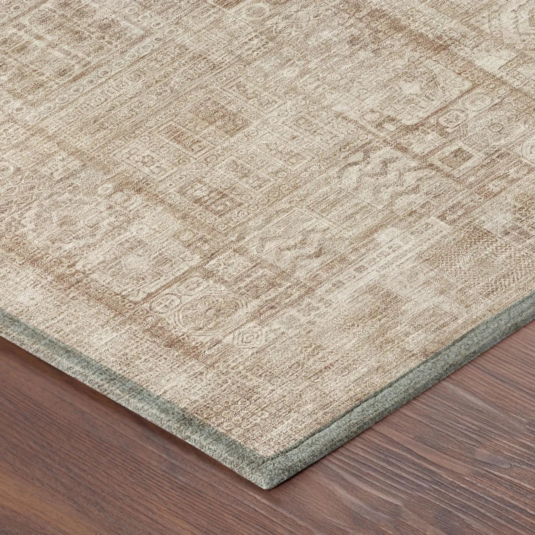 3' X 5' Copper And Orange Oriental Washable Indoor Outdoor Area Rug Homeroots Outdoor