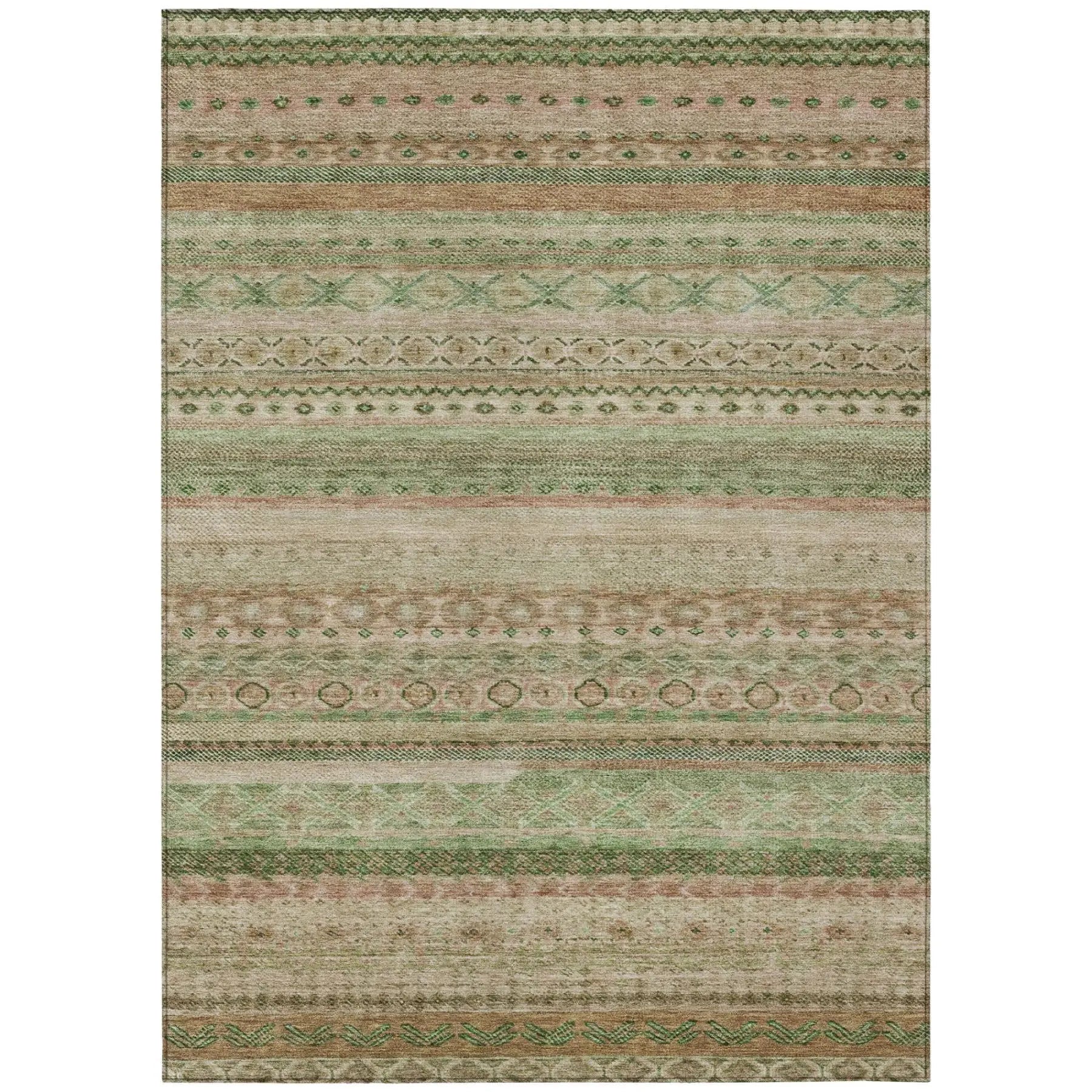 3' X 5' Copper And Orange Striped Washable Indoor Outdoor Area Rug Homeroots Outdoor