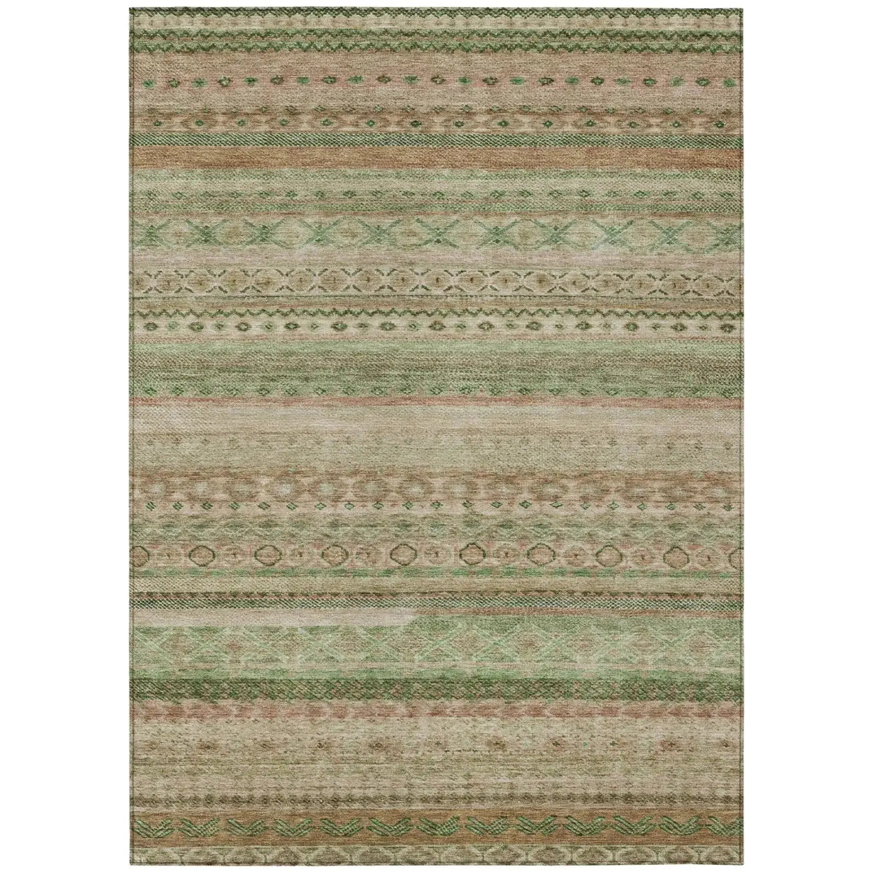 3' X 5' Copper And Orange Striped Washable Indoor Outdoor Area Rug Homeroots Outdoor