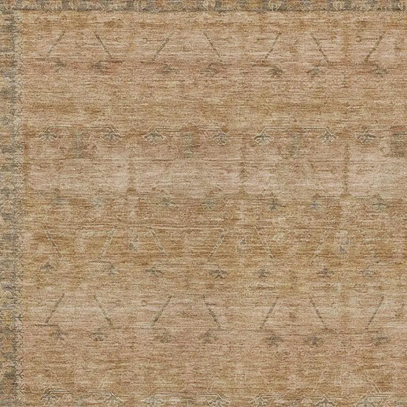 3' X 5' Coral And Orange Tribal Washable Indoor Outdoor Area Rug Homeroots Outdoor