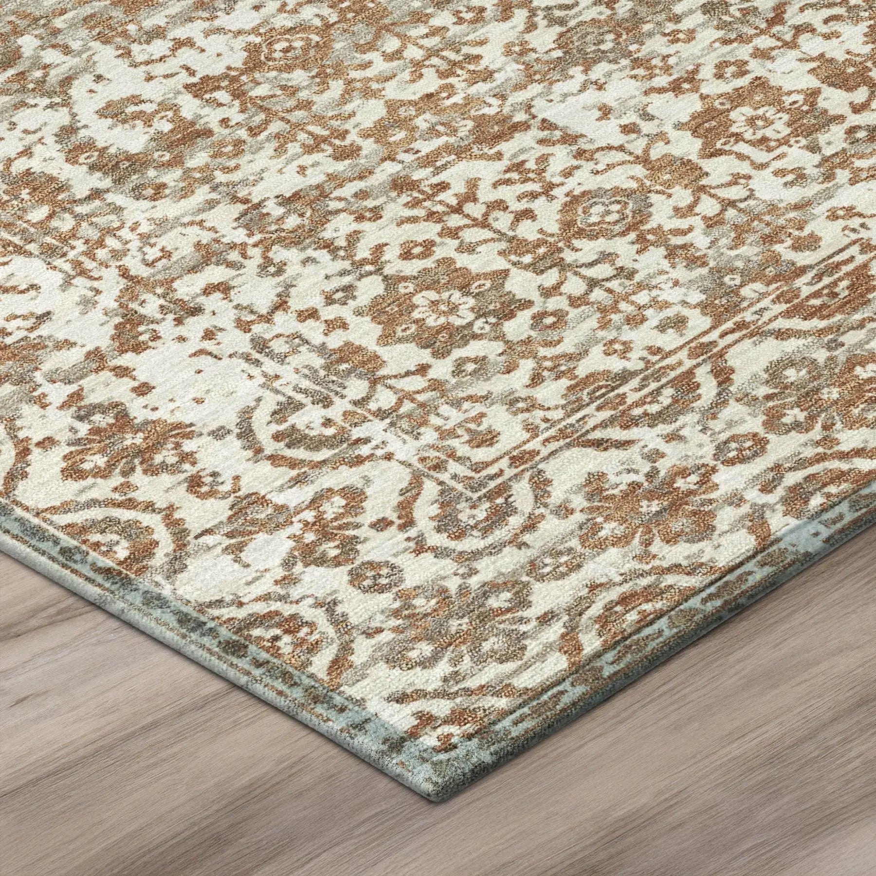 3' X 5' Cream And Ivory Abstract Washable Indoor Outdoor Area Rug Homeroots Outdoor