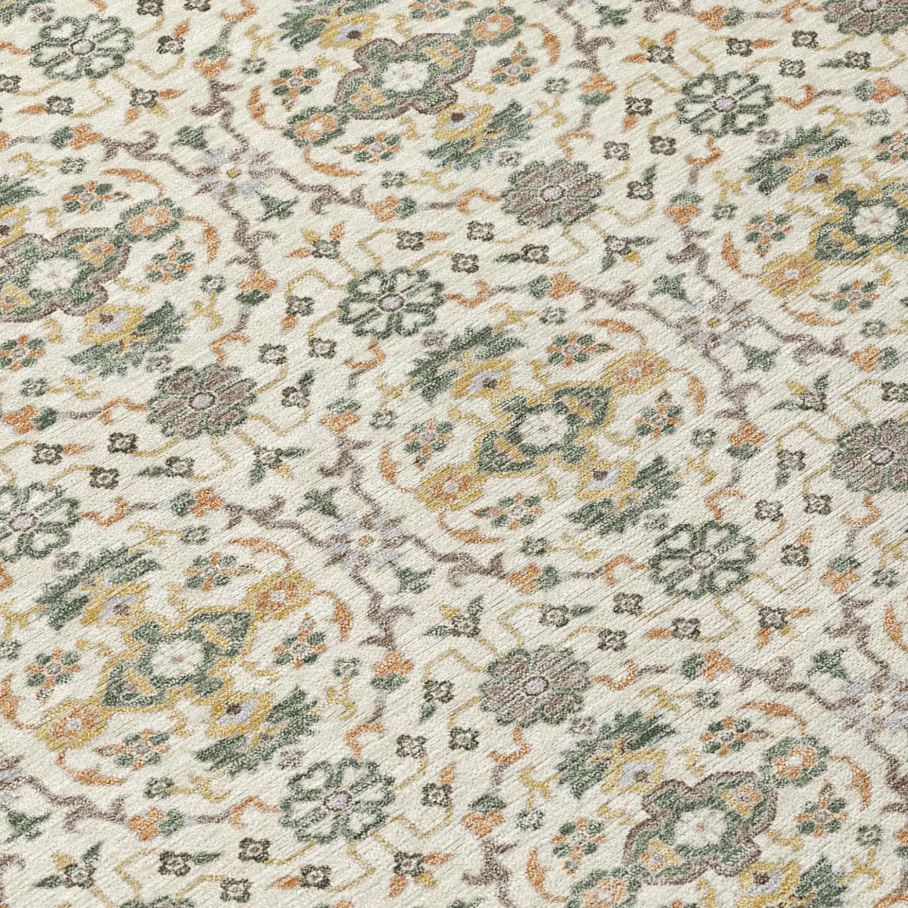 3' X 5' Cream And Ivory Oriental Washable Indoor Outdoor Area Rug Homeroots Outdoor