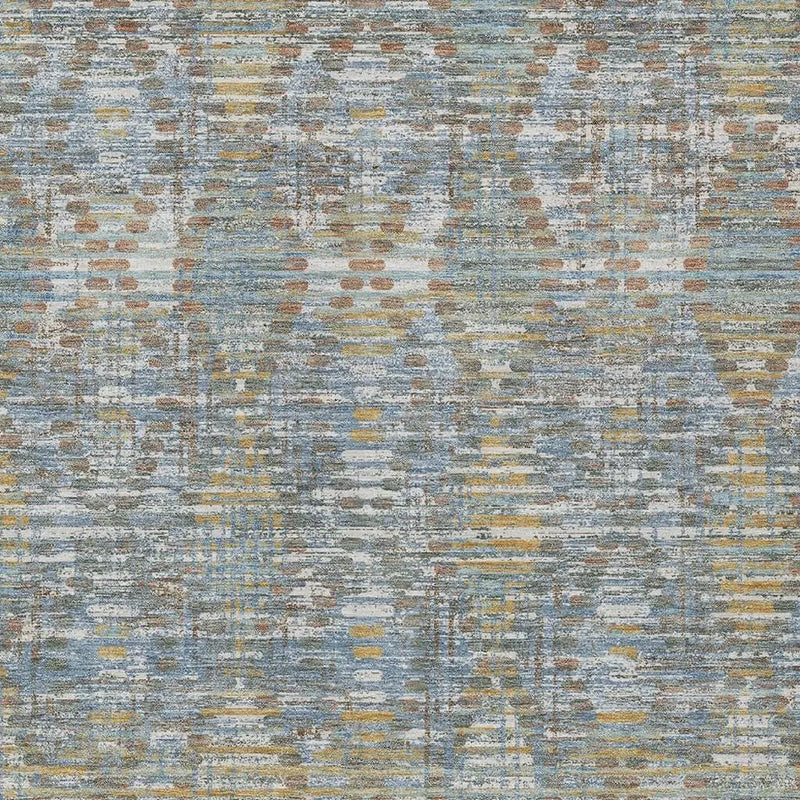 3' X 5' Denim Blue And Blue Floral Medallion Washable Indoor Outdoor Area Rug Homeroots Outdoor
