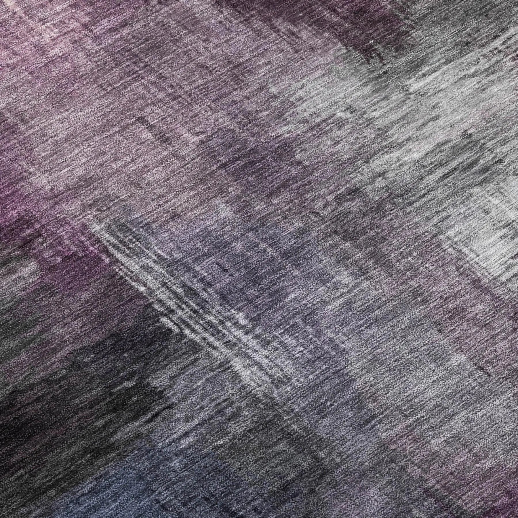 3' X 5' Eggplant And Purple Abstract Washable Indoor Outdoor Area Rug Homeroots Outdoor