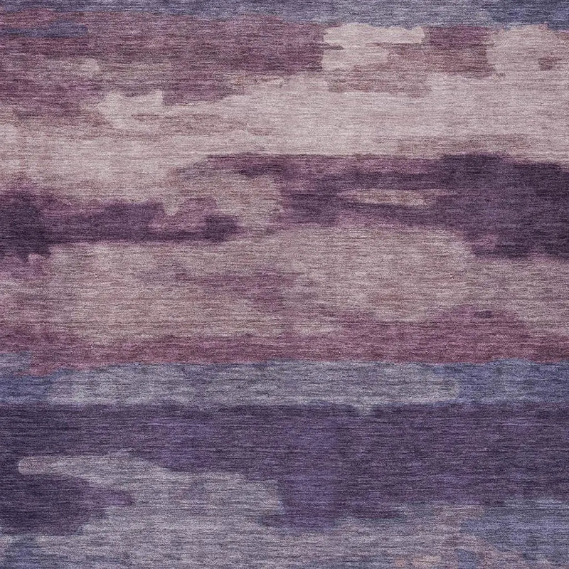 3' X 5' Eggplant And Purple Abstract Washable Indoor Outdoor Area Rug Homeroots Outdoor