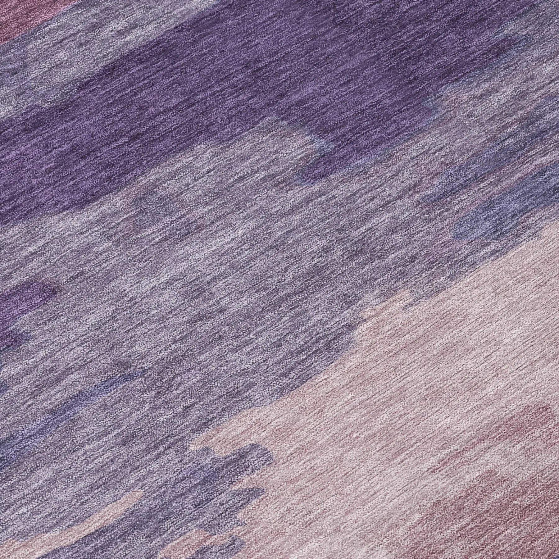 3' X 5' Eggplant And Purple Abstract Washable Indoor Outdoor Area Rug Homeroots Outdoor