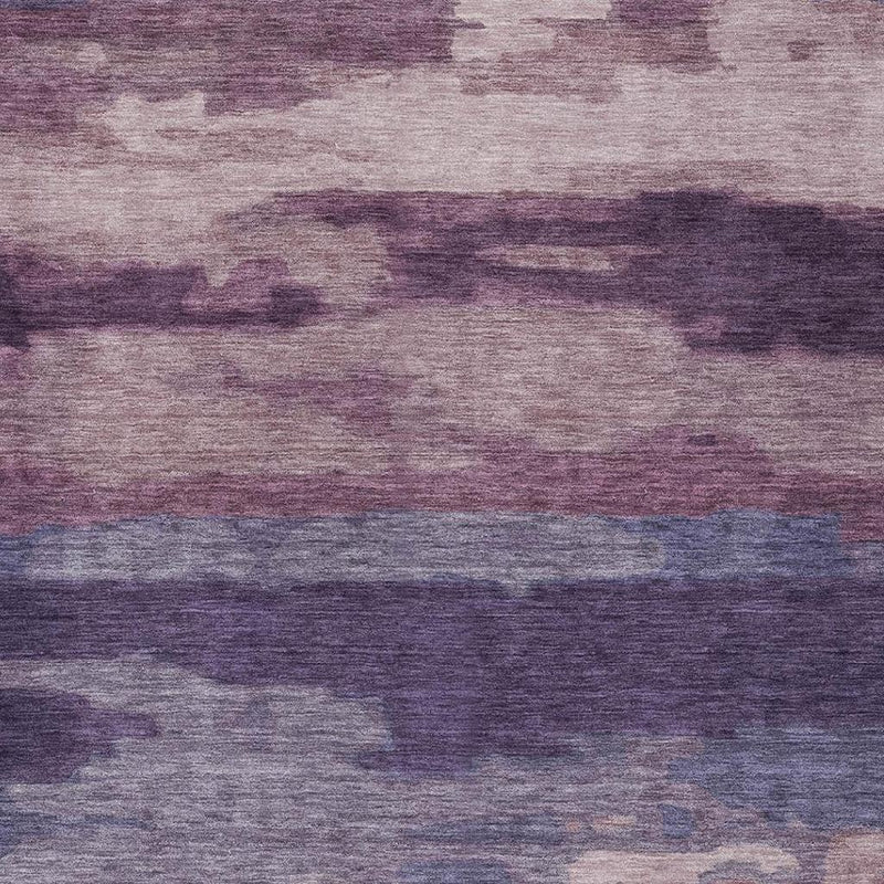 3' X 5' Eggplant And Purple Abstract Washable Indoor Outdoor Area Rug Homeroots Outdoor