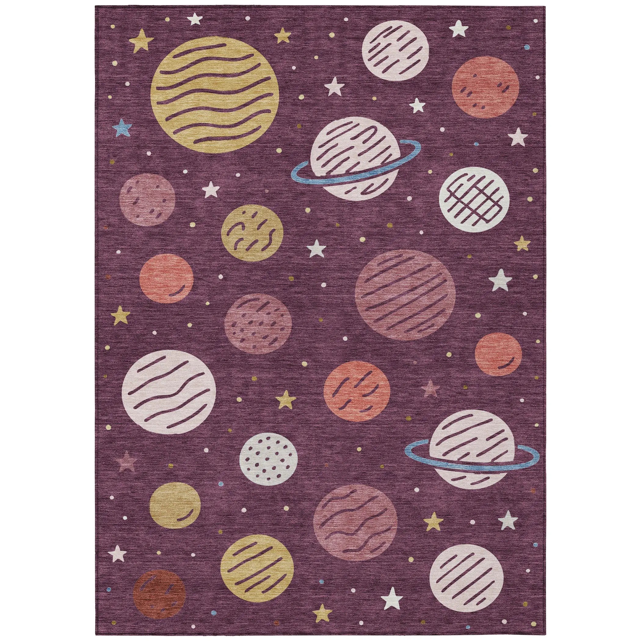 3' X 5' Eggplant And Purple Floral Washable Indoor Outdoor Area Rug Homeroots Outdoor