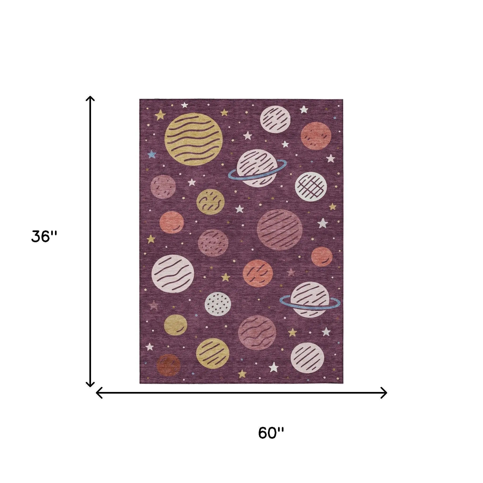 3' X 5' Eggplant And Purple Floral Washable Indoor Outdoor Area Rug Homeroots Outdoor