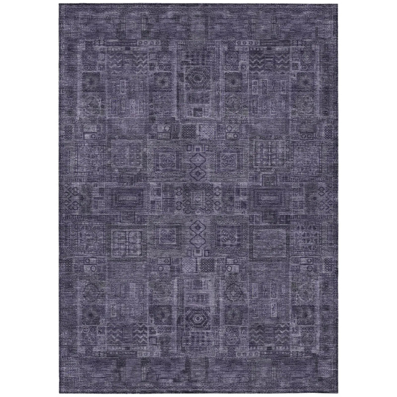 3' X 5' Eggplant And Purple Oriental Washable Indoor Outdoor Area Rug Homeroots Outdoor