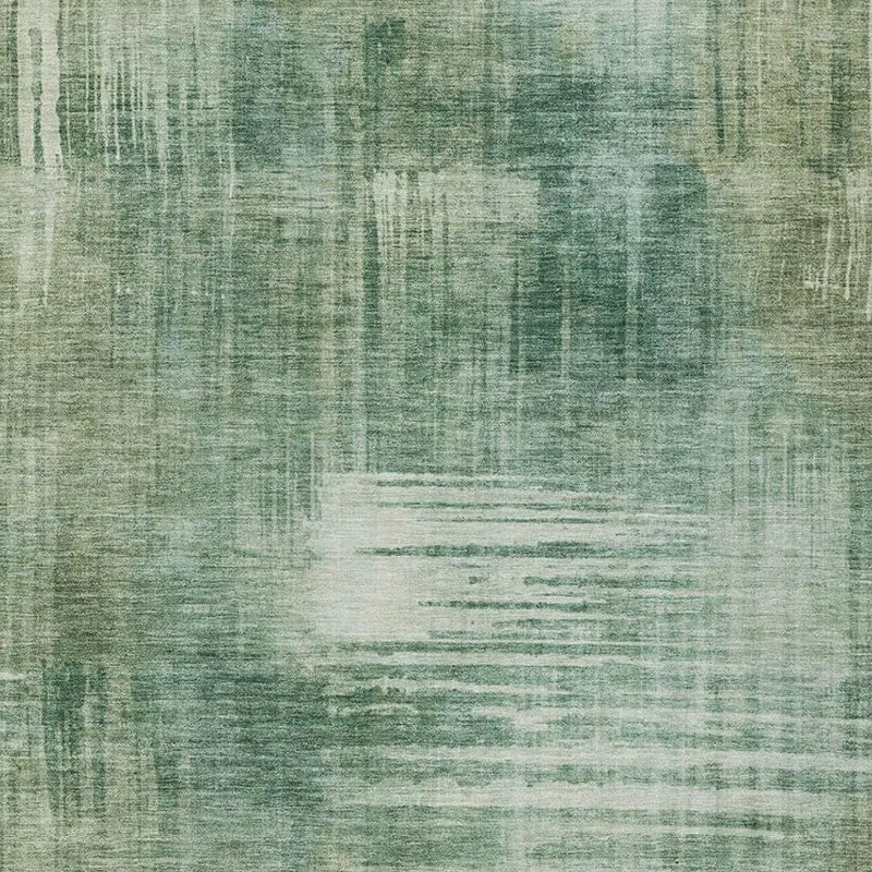 3' X 5' Fern Green And Green Abstract Washable Indoor Outdoor Area Rug Homeroots Outdoor