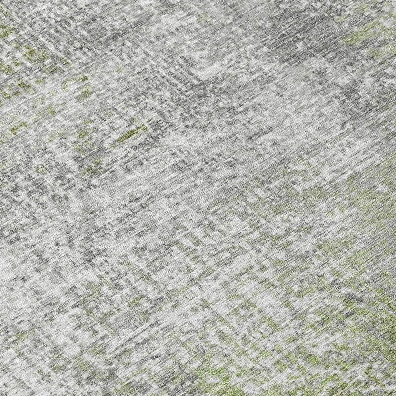 3' X 5' Fern Green And Green Abstract Washable Indoor Outdoor Area Rug Homeroots Outdoor