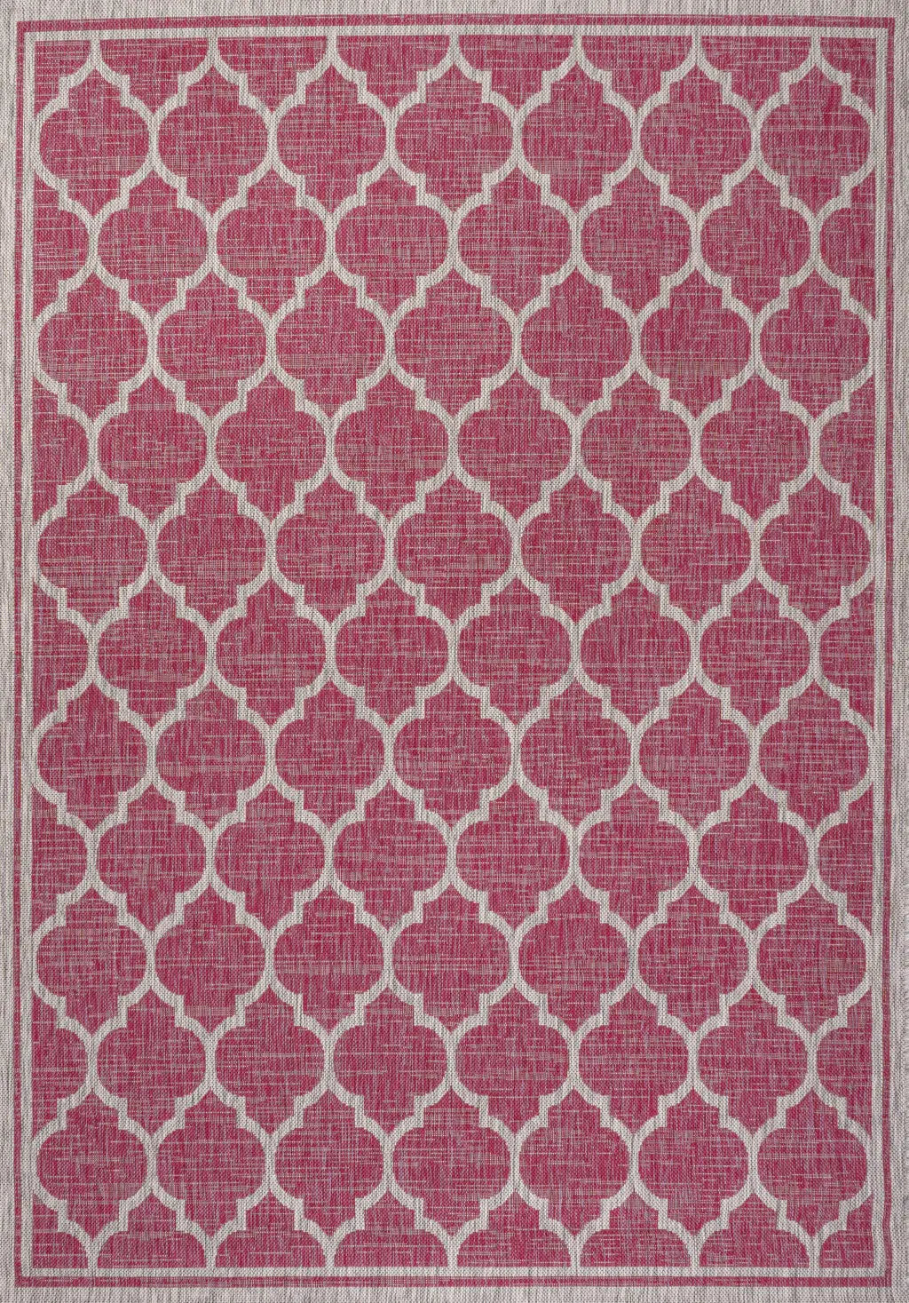 3' X 5' Fuchsia And Light Gray Geometric Indoor Outdoor Area Rug Homeroots Outdoor