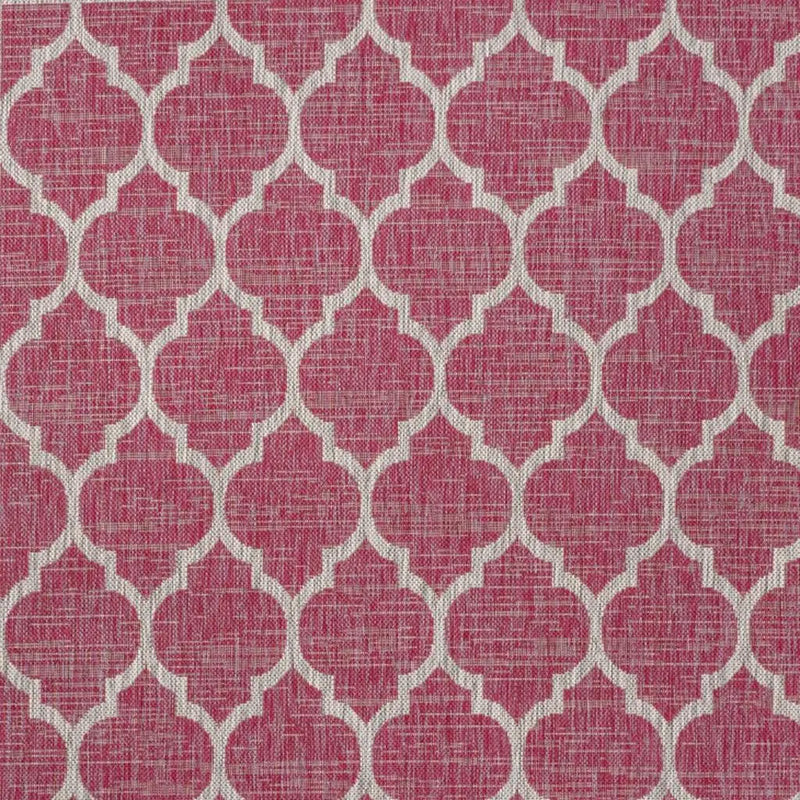 3' X 5' Fuchsia And Light Gray Geometric Indoor Outdoor Area Rug Homeroots Outdoor
