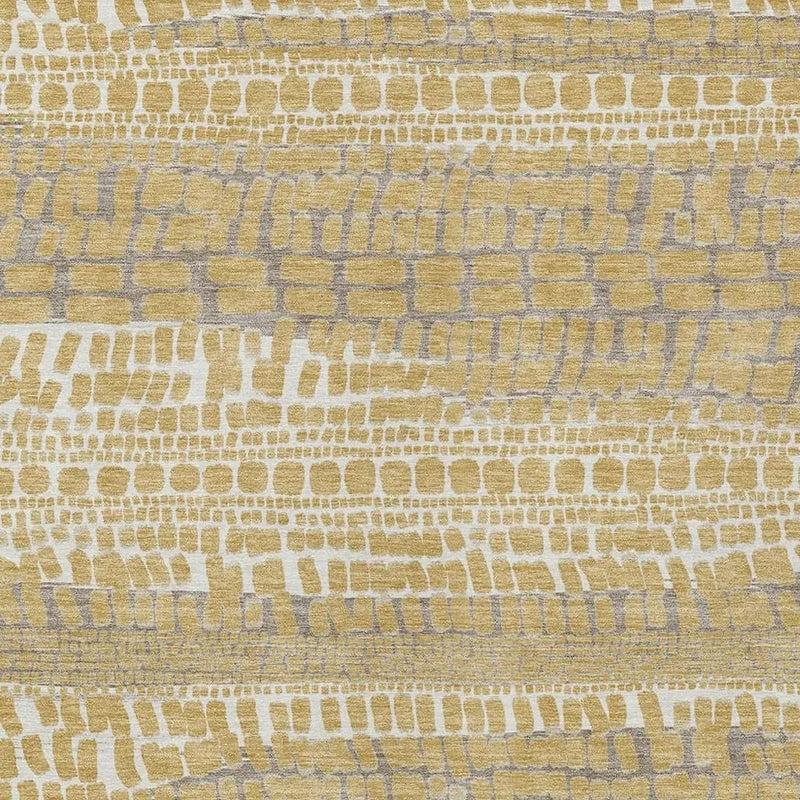 3' X 5' Gold And Beige Abstract Washable Indoor Outdoor Area Rug Homeroots Outdoor