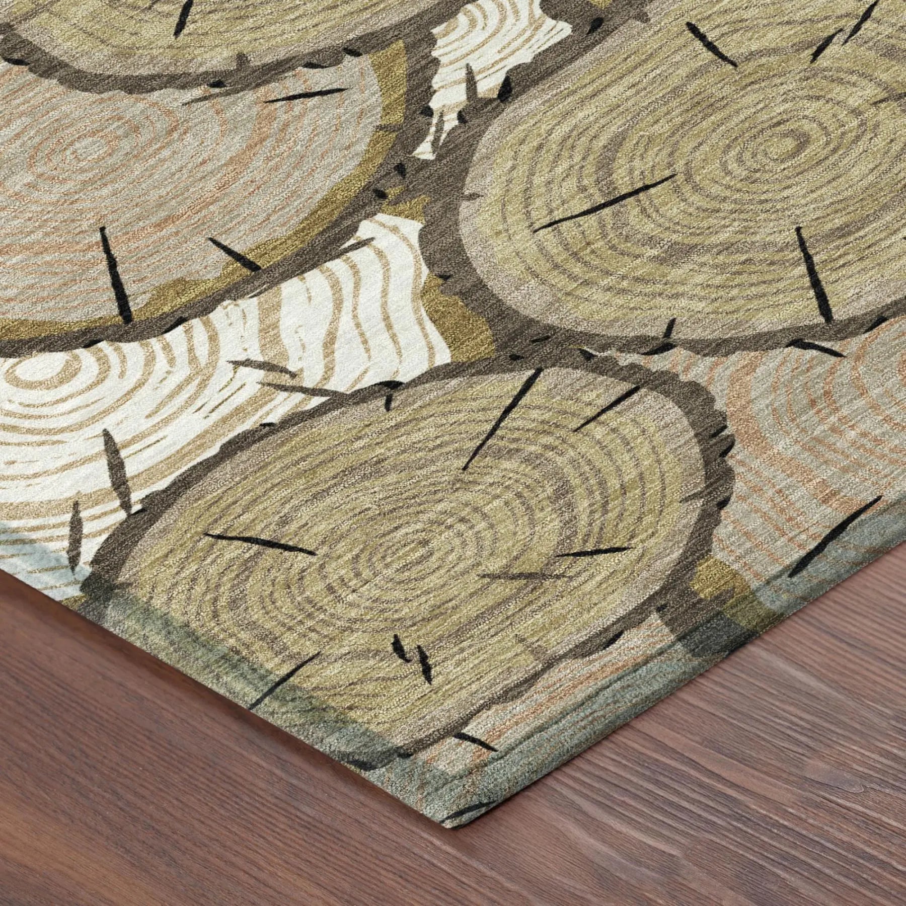 3' X 5' Gold And Beige Faux Bois Washable Indoor Outdoor Area Rug Homeroots Outdoor