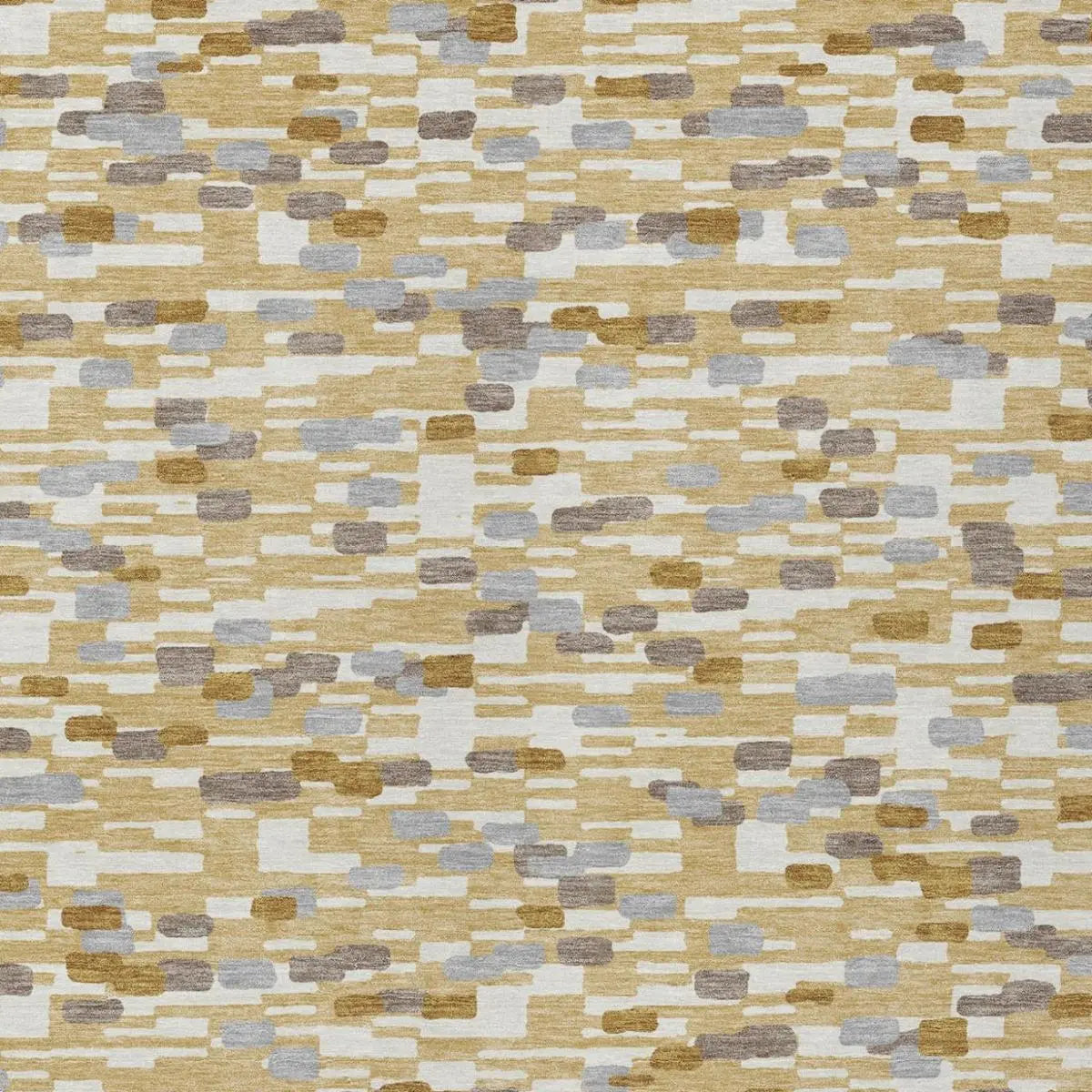 3' X 5' Gold And Beige Geometric Washable Indoor Outdoor Area Rug Homeroots Outdoor