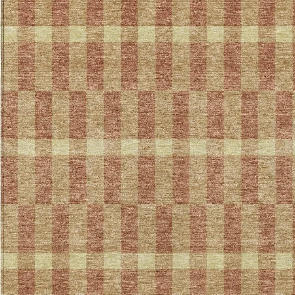 3' X 5' Gold And Copper Geometric Washable Indoor Outdoor Area Rug Homeroots Outdoor