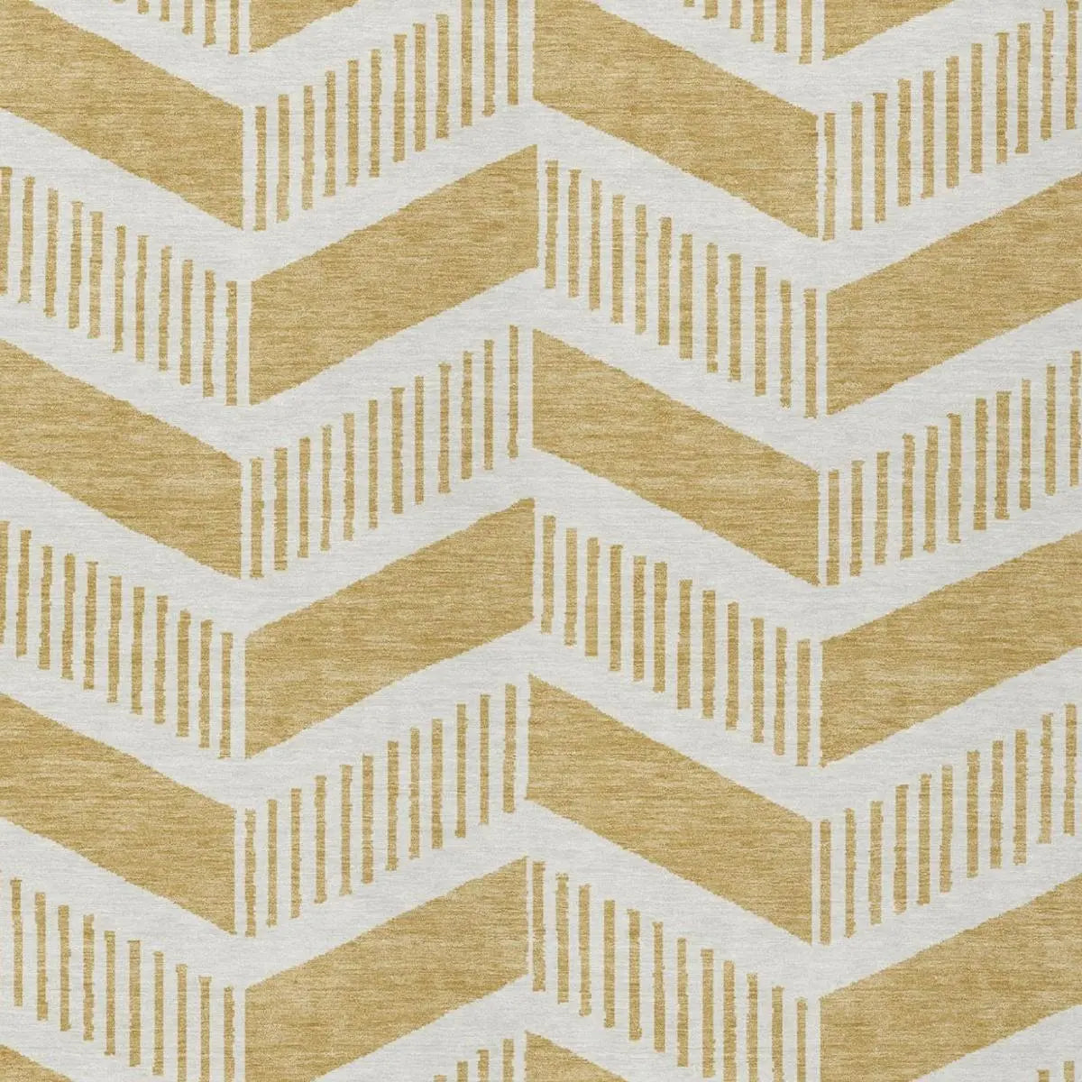 3' X 5' Gold And Linen Geometric Washable Indoor Outdoor Area Rug Homeroots Outdoor
