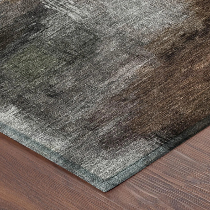 3' X 5' Granite Gray And Gray Abstract Washable Indoor Outdoor Area Rug Homeroots Outdoor