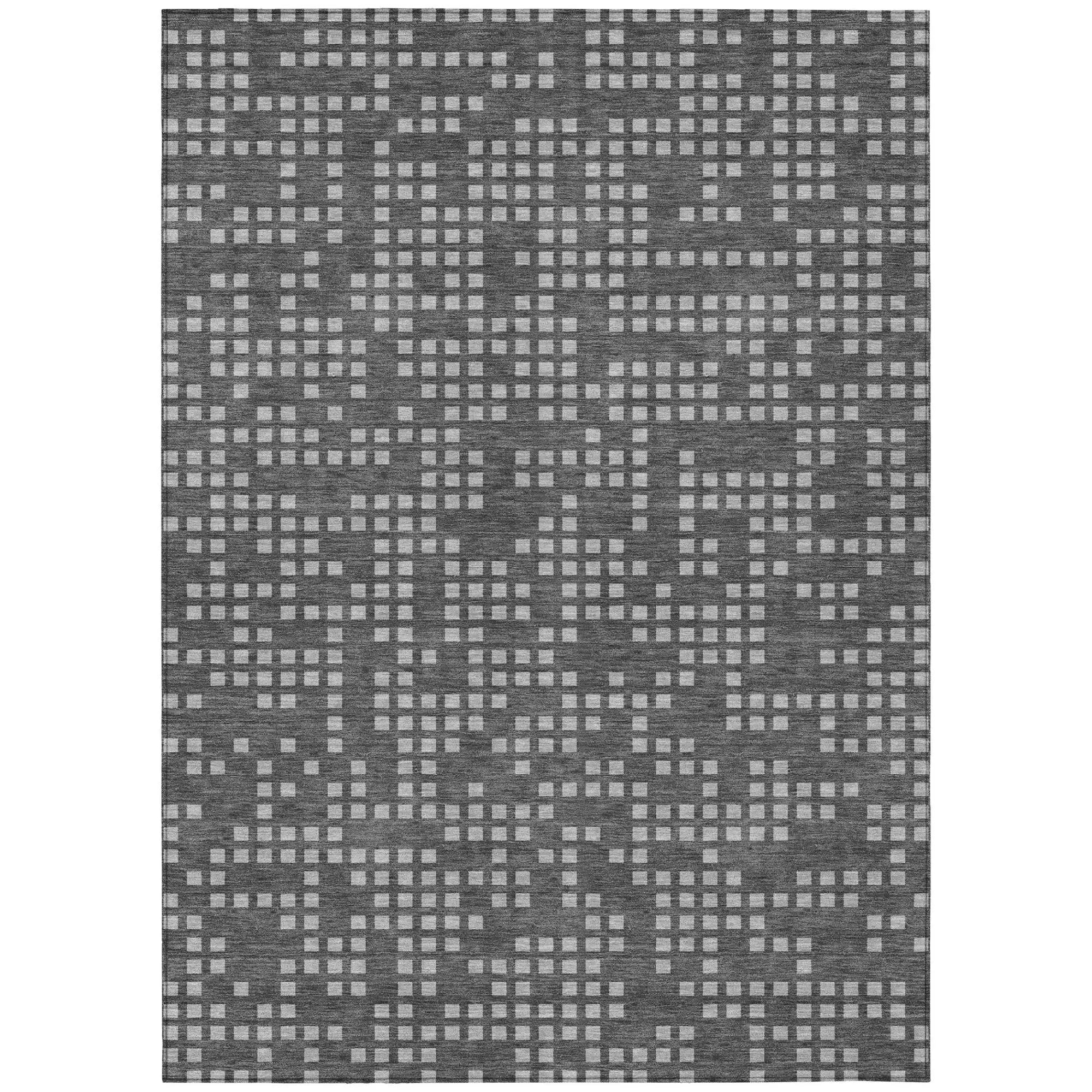 3' X 5' Graphite And Gray Abstract Washable Indoor Outdoor Area Rug Homeroots Outdoor