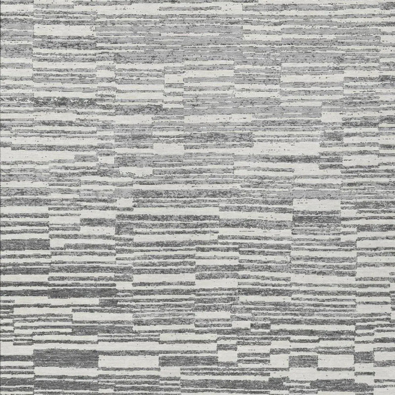 3' X 5' Graphite And Gray Striped Washable Indoor Outdoor Area Rug Homeroots Outdoor
