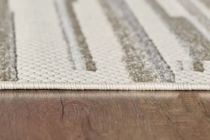 3' X 5' Gray Abstract Stain Resistant Indoor Outdoor Area Rug Homeroots Outdoor