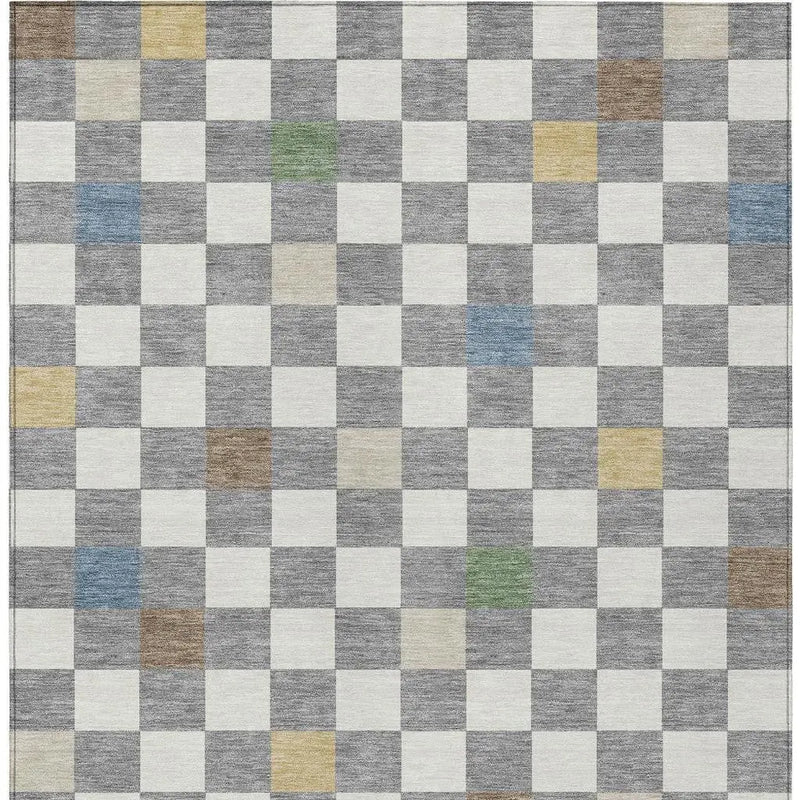 3' X 5' Gray And Beige Geometric Washable Indoor Outdoor Area Rug Homeroots Outdoor