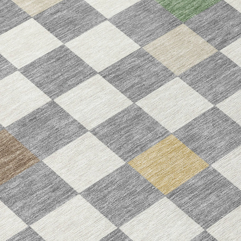 3' X 5' Gray And Beige Geometric Washable Indoor Outdoor Area Rug Homeroots Outdoor