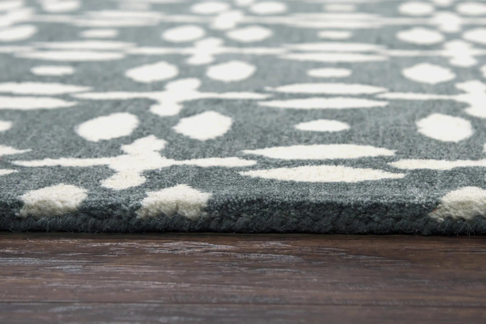 3' X 5' Gray And Beige Wool Geometric Hand Tufted Area Rug Homeroots Home Decor