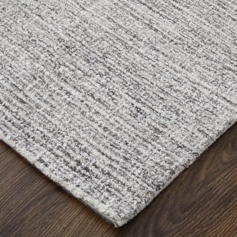 3' X 5' Gray And Black Wool Abstract Hand Tufted Area Rug Homeroots Home Decor