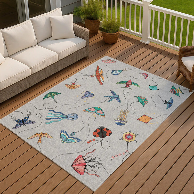 3' X 5' Gray And Gold Geometric Washable Indoor Outdoor Area Rug Homeroots Outdoor