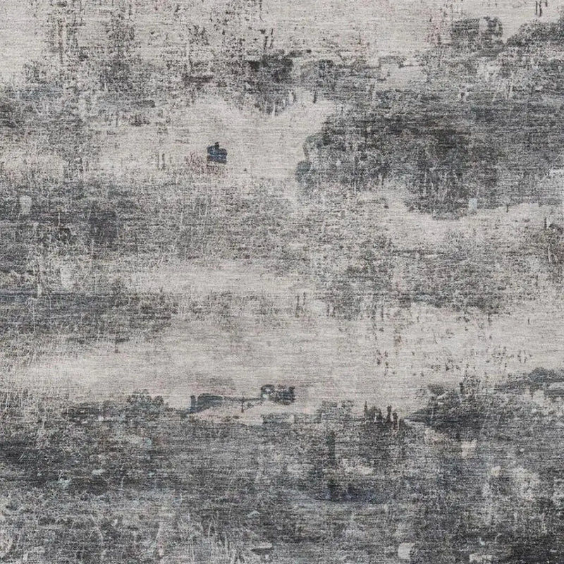 3' X 5' Gray And Graphite Abstract Washable Indoor Outdoor Area Rug Homeroots Outdoor